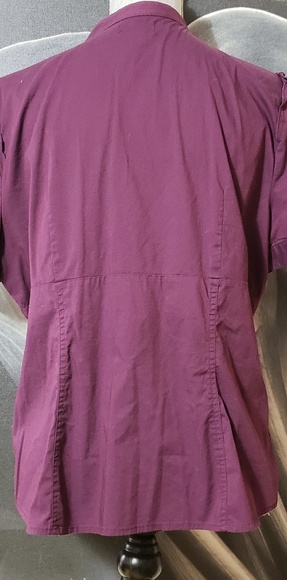 Plum ruffle blouse - Picture 2 of 2